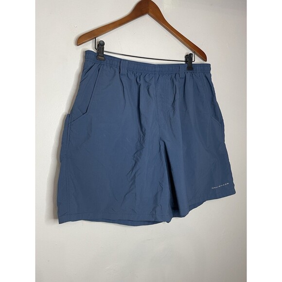 Columbia Men's XL Blue Nylon Swim Shirts Mesh Lined 9" - Picture 2 of 9